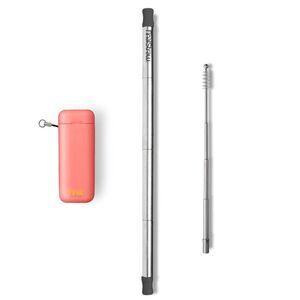 NWT FinalStraw Reusable Stainless Steel Foldable Straw - Coral